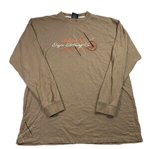 Enyce Clothing Co Vintage Mens Longsleeve Shirt Sz 3XL Beige Brown Y2K Baggy VTG